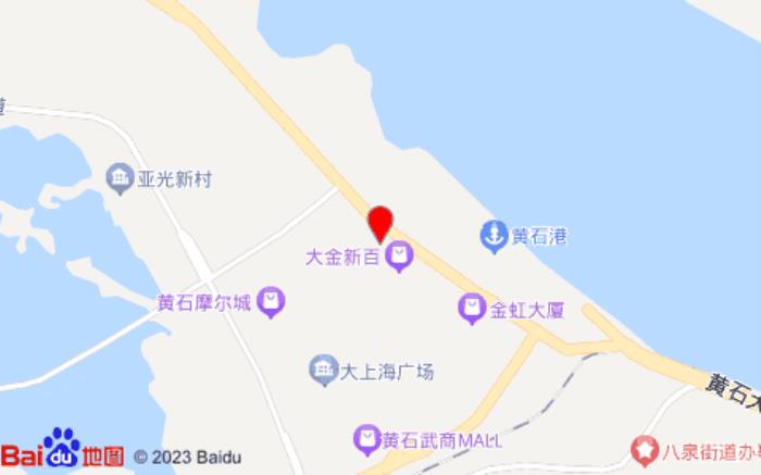 黃石鴻運賓館(黃石大道店)位置圖